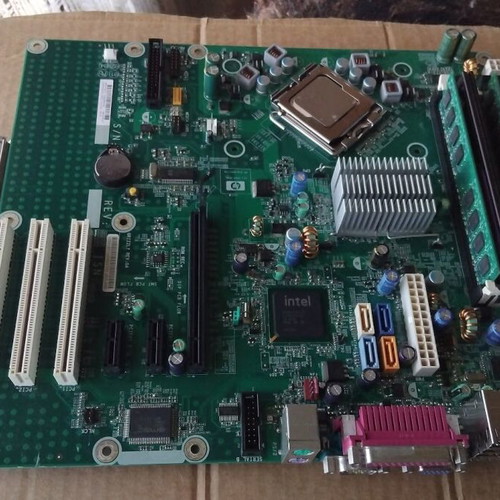 HP Compaq dc7800p Convertible Minitower Socket 775 motherboard like new with CPU, fan, and RAM