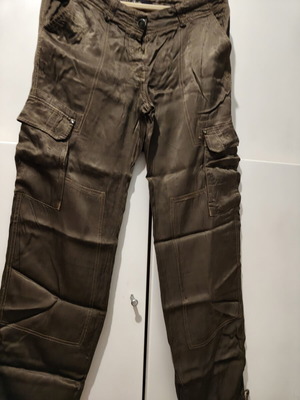 YSL Yves Saint Laurent pants like new, oil color with pockets, size M