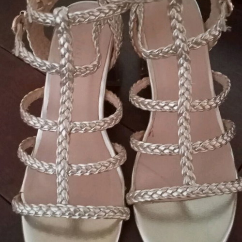 Luigi gladiator women's sandals like new, gold, size 36