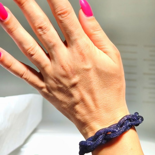 Swarovski Stardust flexible bracelet with blue crystals