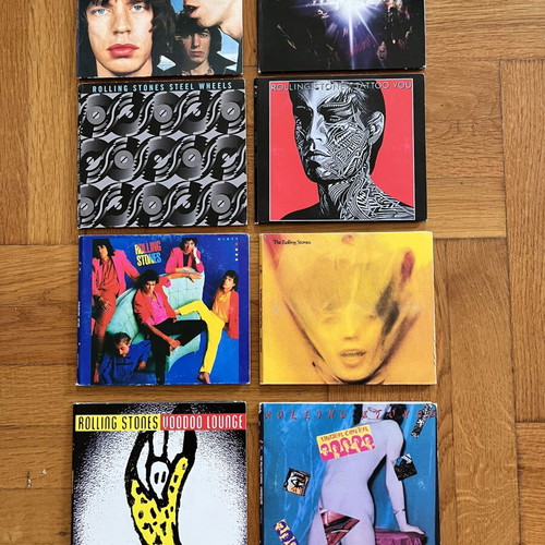 Rolling Stones CD collection like new, 8 iconic rock albums
