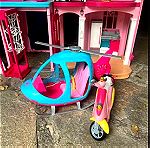  Barbie Dream house και δώρο μηχανή και ελικόπτερο