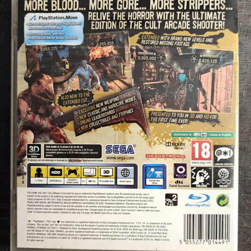 The House of the Dead Overkill Extended Cut PS3 game