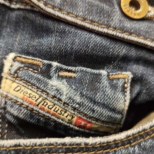 Diesel Cherish slim-skinny low rise vintage jeans, blue