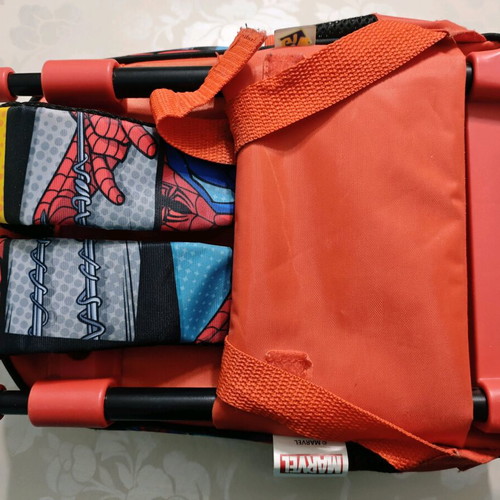 Spiderman school backpack used with wheels and detachable mask