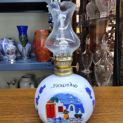 Nafplio Oil Table Lamp like new 19x10x10