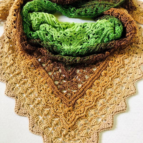 Knitted Vesna scarf new multicolor handmade