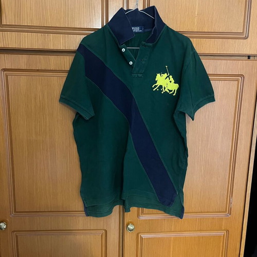 Polo by Ralph Lauren Royale Series shirt, blue and green, size L