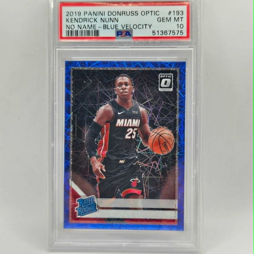2019-20 Optic Rated Rookie Kendrick Nunn No Name Blue Velocity card like new