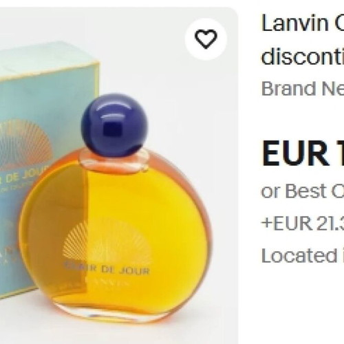 Lanvin Clair De Jour vintage women's perfume 100ml