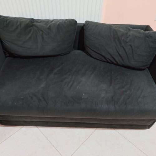 Sofa bed used, two-seater comfortable for two