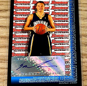 Κάρτα Sarunas Jasikevicius Indiana Παναθηναϊκος Topps Bowman Rookie