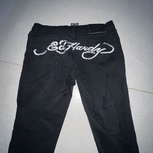Ed Hardy Jeans used, straight style, black, size M 38 10