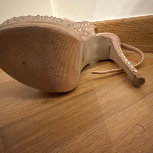 Top Shop beige sandals like new with 14cm high heel and 4cm platform