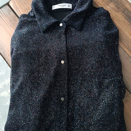 Mango party blouse like new, size M, navy blue