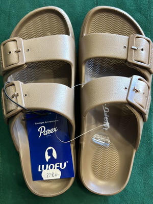 Parex slippers new, brown cigar color, size 39