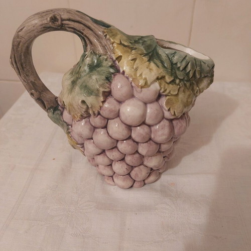 Handmade faience jug hand-painted new