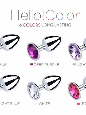 Anal Plug New Medical Steel with Crystal