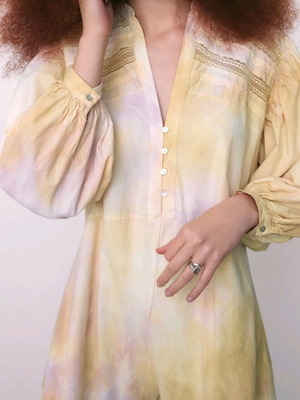Zara Tie Dye Playsuit long sleeves size M like new