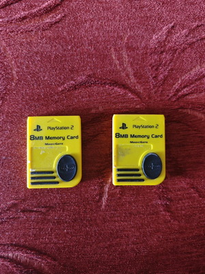 8MB memory card for PlayStation 2 used with external wear