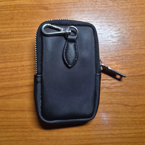 Prada black mini wallet pouch