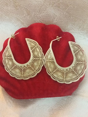 Silver 925 gold-plated earrings used