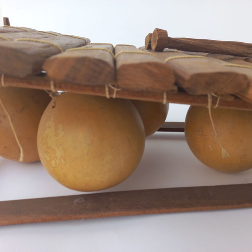 Balafon African handmade xylophone used, 90's, 12 keys