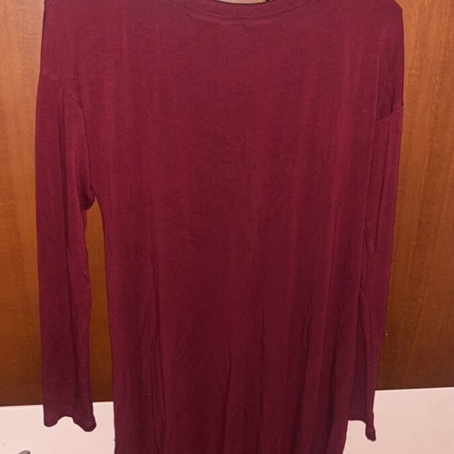 Burgundy Long Sleeve Tunic Dress like new, size XL