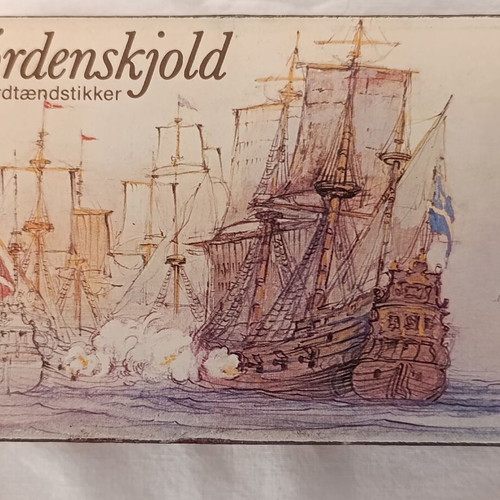 Tordenskjold vintage matchbox used, Denmark 1970