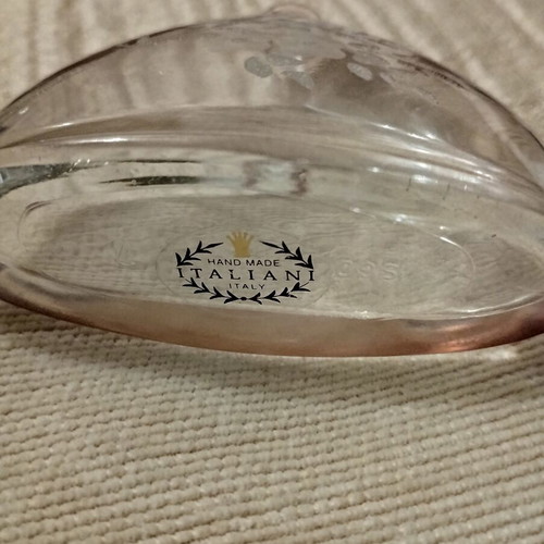 Vintage Italiani Crystal perfume bottle handmade in Italy used