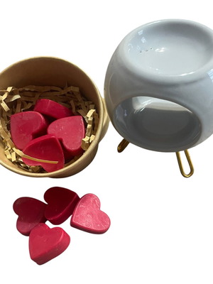Waxmelts with elegant white aroma diffuser, cherry scent, 60g