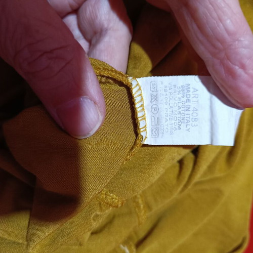 Maxi dress made in Italy size M, cotton, like new, mustard color