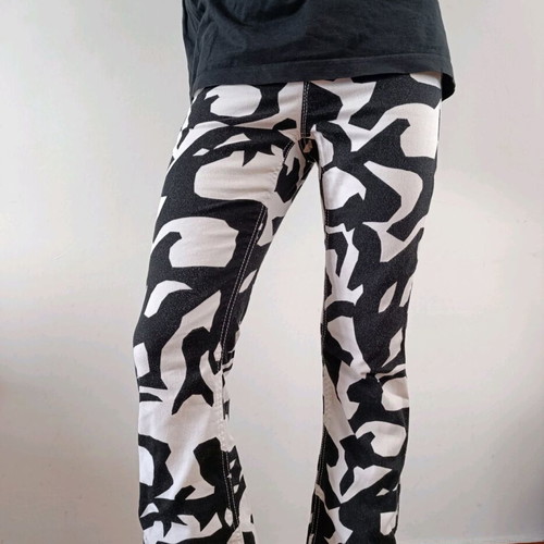 Marc Cain flared jeans with animal print, like new, size XS