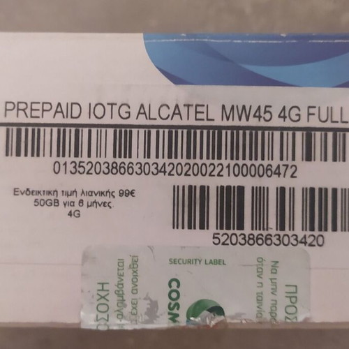 Cosmote 4G Pocket WiFi MW45 Alcatel like new
