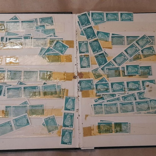 Vintage IKA Stamp Album like new with 300 Greek drachma stamps