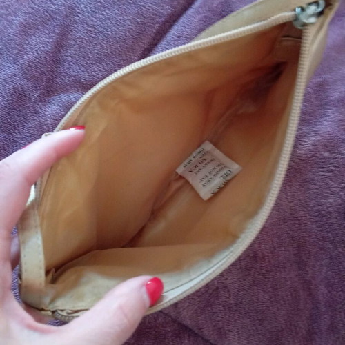 Satin shoulder bag gold new