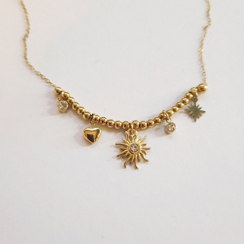 Women's stainless steel necklace new, length 40cm +4cm extension