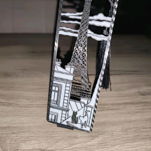 Handmade 3D Printed Paris Bookmark with Eiffel Tower and Tassel new