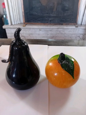 Glass fruits like new, 1 Murano, pack of 2 with gift