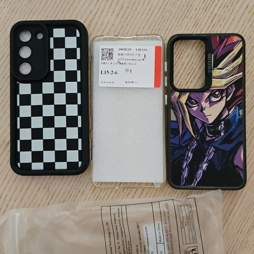 Samsung S23 cases like new, pack of 3 with anime and Pokémon designs