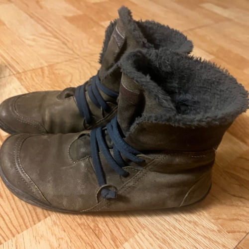 Camper 38 gray boots with fur like new