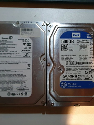 Σκληροί δίσκοι Western Digital 500GB και Seagate 320GB μεταχειρισμένοι για ανταλλακτικά