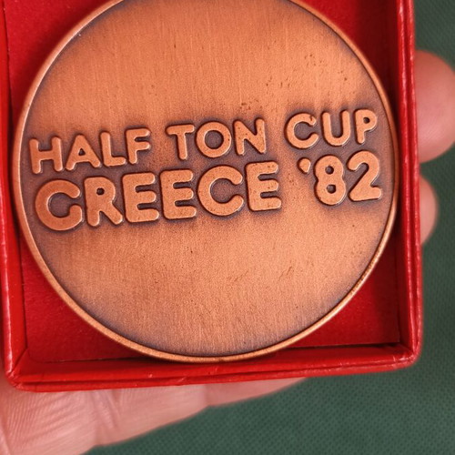 Collectible Sailing Medal Half Ton Cup Greece '82 large size, like new