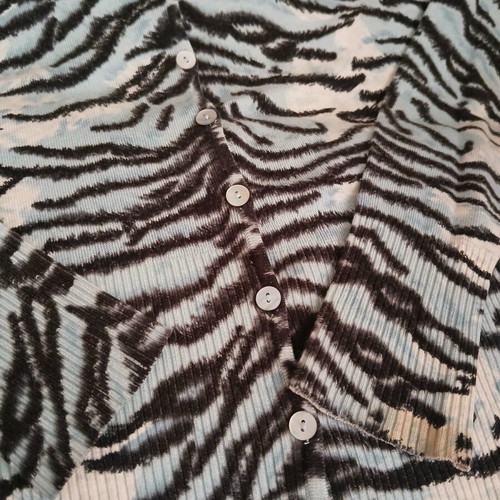 Animal print cardigan like new, size S/M, viscose-wool