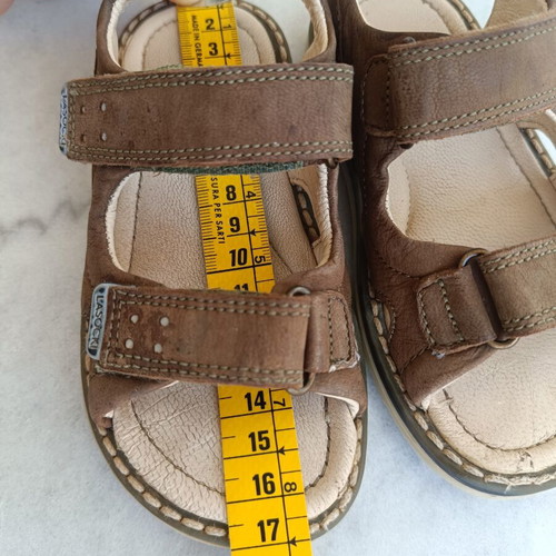 Lasocki leather sandals size 25 used, beige and brown