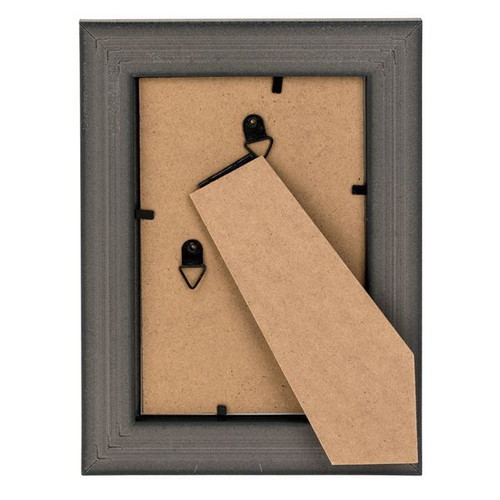 Decorative brown textured photo frames with silver border 10x15cm, pack of 5, new