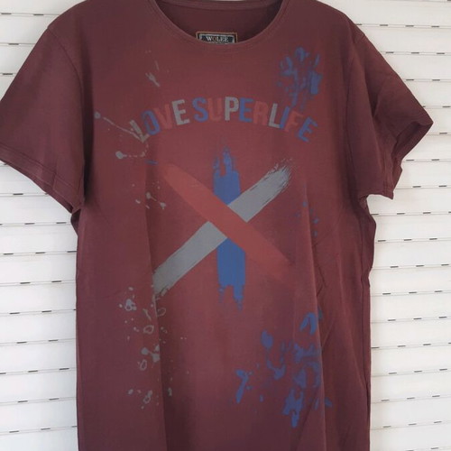 Men's tshirt used XL plum color