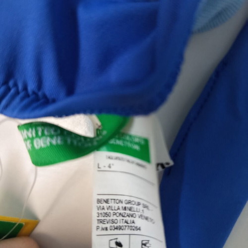 Benetton blue bandeau swimsuit like new, size Large