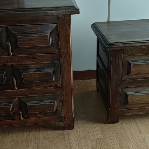 Two nightstands used, solid wood, classic design