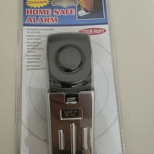 Door security alarm with siren, new